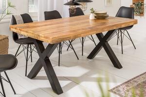 IRON CRAFT barna mangófa étkezőasztal 160cm