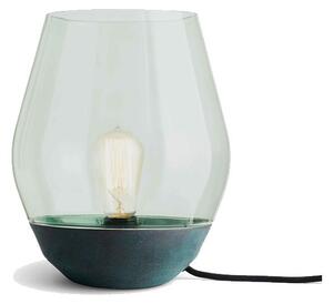 New Works - Bowl Asztali Lámpa Verdigrised Copper/Light Green Glasss - Lampemesteren