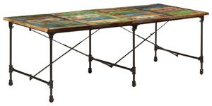 Tömör újrahasznosított fa étkezőasztal 220 x 90 x 77 cm