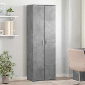 Betonszürke szerelt fa magasszekrény 60 x 35 x 180 cm