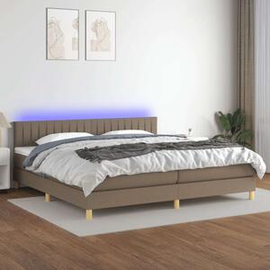 VidaXL LED-es Ágy - Zsebrugós Matraccal - 200x200 cm