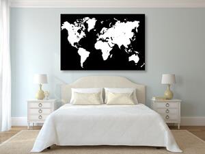 Kép világ térkép fehér színben