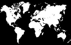 Kép világ térkép fehér színben