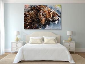 Kép állatok királya akvarellekben - 60x40