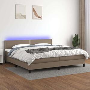 VidaXL LED-es Ágy - Szövet - 200x200 cm