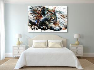 Kép farkas akvarell kivitelben