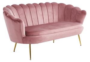 Luxus heverő, 2,5-es ülés, rózsaszín/arany, Art-deco, NOBLIN