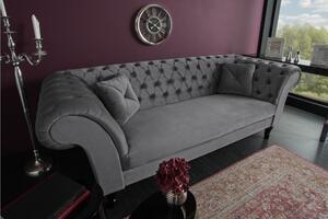 PARIS II sötétszürke bársony kanapé