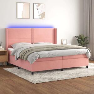 VidaXL - Bársony Ágy LED-del - 200x200 cm
