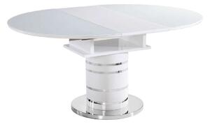 Zamon K75_160 szétnyitható Étkezőasztal #ezüst-fehér fényes