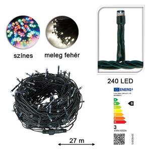 LED fényfüzér választható méretben és színben-240 LED-es-melegfehér