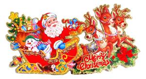 Iris 3D Merry Christmas feliratú/32x17cm 2db karton dekoráció (225450)