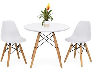 4 db modern étkezőszék asztallal, 3 színben-fehér