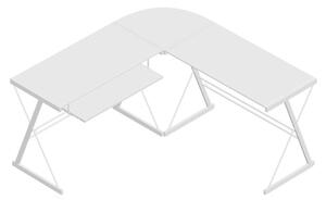 L alakú íróasztal-fehér