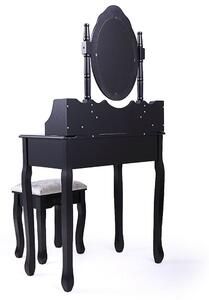 Tükrös fésülködő asztal székkel, Rome több színben-fekete