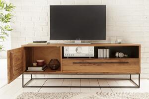 STRAIGHT barna és fekete akácfa TV szekrény