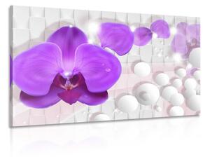 Kép orchidea absztrakt hattéren