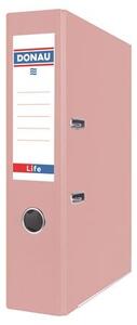 Iratrendezõ, 75 mm, A4, PP/karton, élvédõ sínnel, DONAU "Life", pasztell rózsaszín