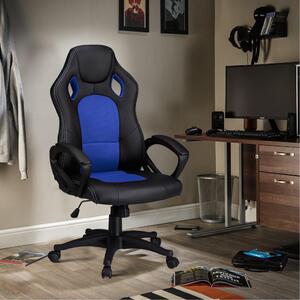 Gamer szék több színben - basic-színes háttámla, kék