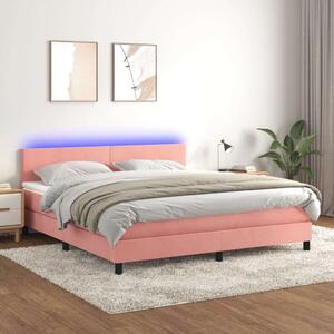 VidaXL - Bársony Ágy LED-del - 160x200 cm
