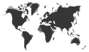 Kép absztrakt fekete fehér világ térkép