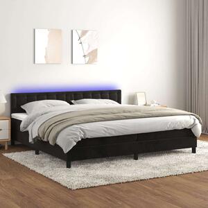 VidaXL - LED-es Bársony Ágy - 200x200 cm