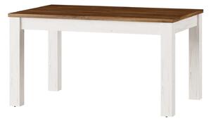 Kihúzható Asztal, Forgácslap, Country 40 Fehér / Tölgy, H140-214xSz90xM76 cm