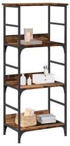 Antik fa színű szerelt fa könyvszekrény 50 x 33 x 117,5 cm