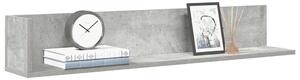 2 db betonszürke szerelt fa fali polc 100 x 16,5 x 16,5 cm