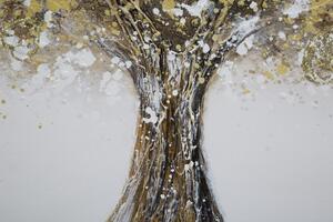 SUPER TREE I arany és barna vászon festmény