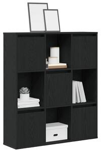Könyvespolc fekete tölgy 89x24x101,5 cm Gépesített fa