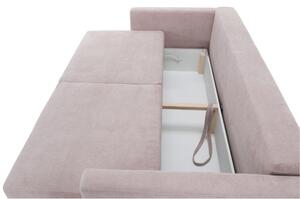 Kinyitható kanapé, antik rózsaszín, AURELIA