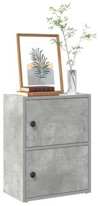 Betonszürke szerelt fa könyvespolc 40x24x52 cm