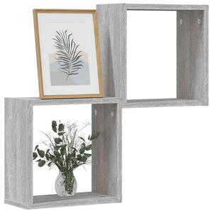 2 db szürke sonoma fali kockapolc 30 x 15 x 30 cm