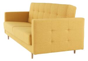 Kárpitozott kanapé, mustár AMEDIA, 3-semélyes