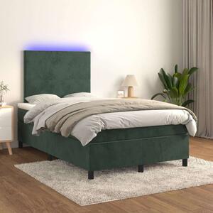 VidaXL Bársony Ágy - 120x200 cm - LED-es Fejtámlával