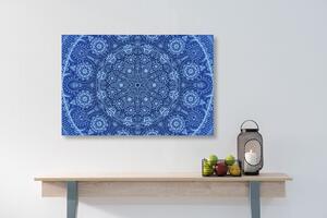 Kép díszes Mandala kék szegéllyel