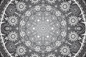 Kép dísz Mandala fekete fehér szegéllyel