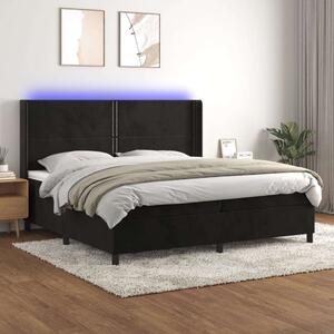VidaXL Luxus Bársony Ágy - 200x200 cm LED-del