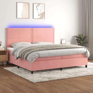 VidaXL Bársony Ágy LED-del - 200x200 cm