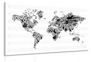Kép zenés térkép fordított kivitelben