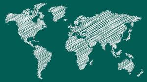 Kép kijelölt világ térkép zöld háttéren