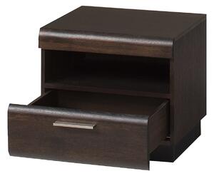 Hálószoba Bútor Szett, 200 x 160 cm-es Ággyal, MDF és Forgácslap, 4 darab Porti Choco Tölgy / Fekete