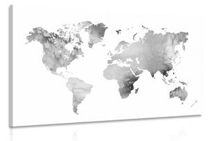 Kép világ térkép fekete fehérben viýfestmény kivitelben