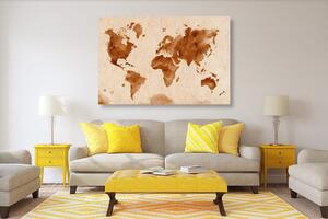 Parafa kép világ térkép retro kivitelben