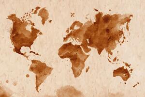 Parafa kép világ térkép retro kivitelben