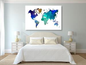 Parafa kép világ térkép színes akvarell kivitelben