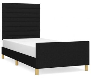VidaXL sötéts szövet ágykeret fejtámlával 80 x 200 cm
