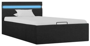 VidaXL sötétszürke LED-es szövetágy hidraulikus tárolóval 100 x 200 cm