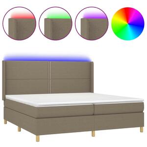 VidaXL LED-es Ágy - Szövet - 200x200 cm